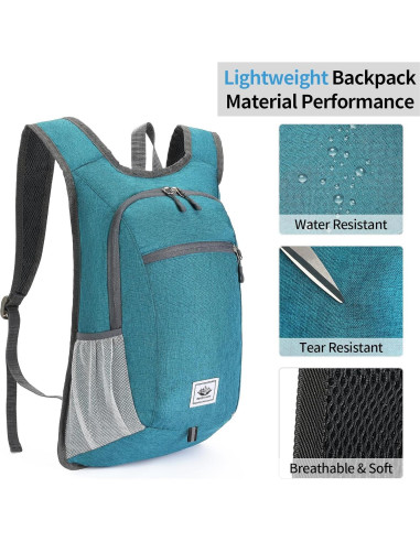 Mochila Plegable Impermeable ZAYOKO 20L para Senderismo