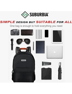 Mochila Plegable SUBURBIA 18L Resistente al Agua Gris Oscuro 2