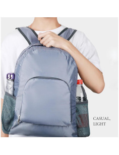 Mochila de Senderismo 20L Plegable Ligera Unisex Negra 2