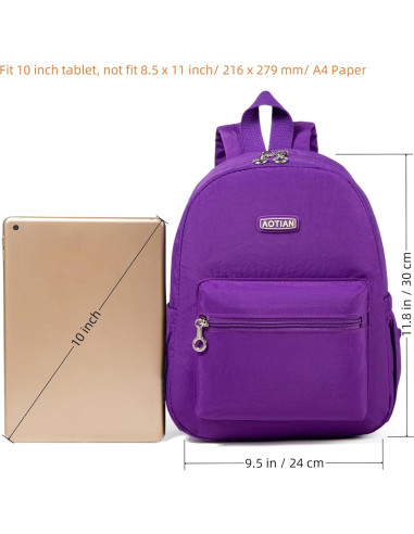 Mini Mochila AOTIAN 7L Púrpura para Niñas y Mujeres