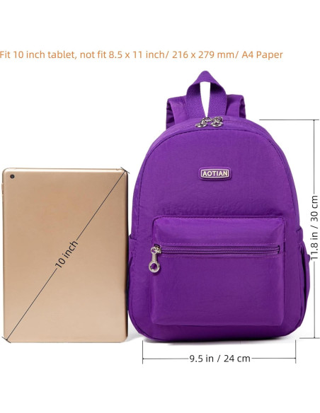 Mini Mochila AOTIAN 7L Púrpura para Niñas y Mujeres