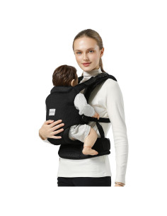 Portabebés Ergonómico Misswisdom Negro 3-14 kg Ajustable