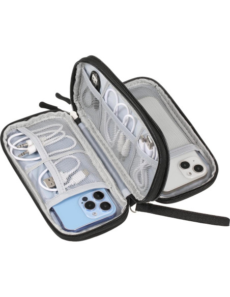 Bolsa Organizadora Electrónica Yiasangly Negra Impermeable 19x11x6cm