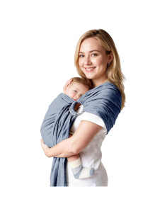 Fular de Anillo para Bebé Azul 3-15.9 kg Algodón