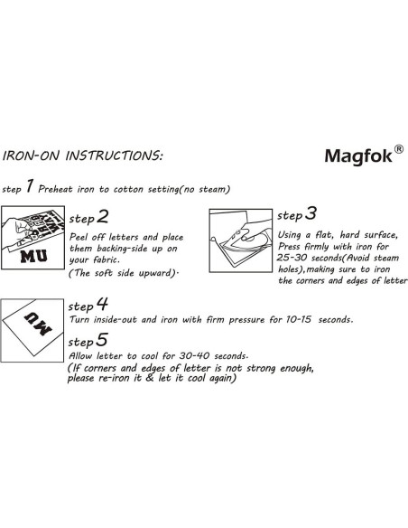 Letra de Felpa Magfok para Transferencia de Tela 4 Hojas Oro Letra de Felpa Magfok para Transferencia de Tela 4 Hojas Oro
