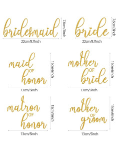 Juego de 13 Calcomanías de Vinilo Spakon para Bodas en Oro 2