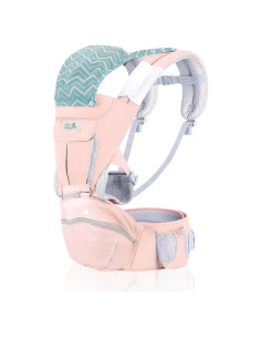 Portabebés ergonómico Rosa 100% algodón hasta 20 kg