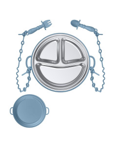 Plato Dividido de Acero Inoxidable DZDOV para Bebés - Antideslizante