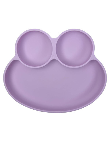 Plato de Silicona Abiie Octopod Frog Rosa Lavanda 3 Compartimentos