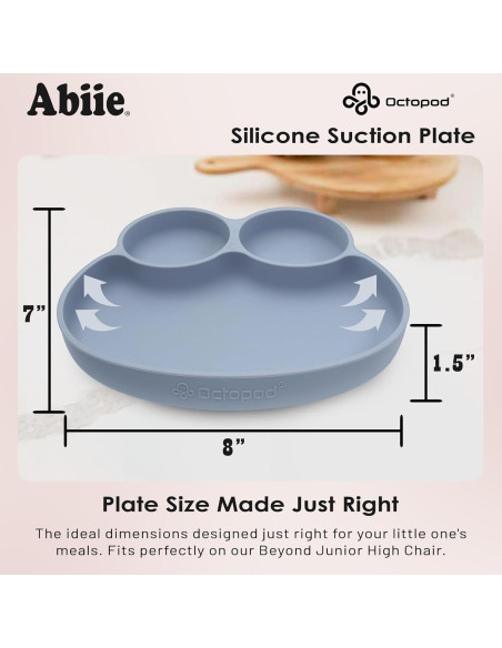 Plato de Silicona Abiie Octopod Frog Rosa Lavanda 3 Compartimentos