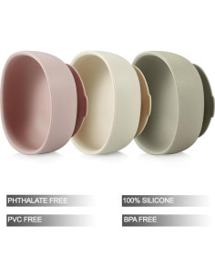 Cuencos de Silicona con Succión PandaEar - 3 Piezas 297.6 ml 2