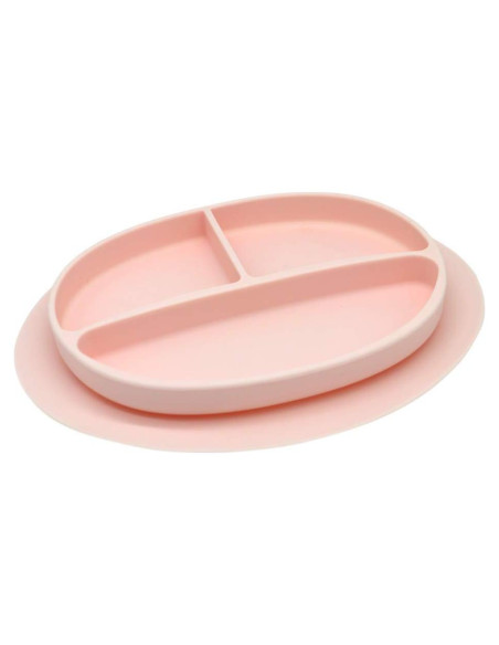 Plato de Succión de Silicona Kcuina Rosa para Bebés 1 Cuenta