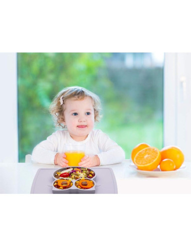 Plato para Niños Qshare de Silicona 28x20 cm Sin BPA