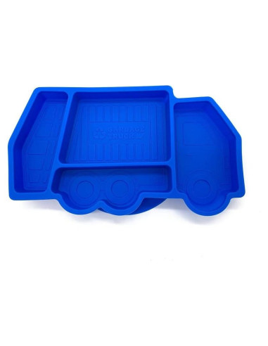 Plato de Succión para Bebés Our Little Cubs - Camión de Basura Azul