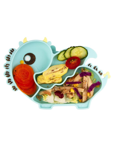 Plato para Niños Qshare de Silicona 28x20 cm Libre de BPA