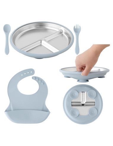 Juego de Alimentación para Bebés TOTS GROUND - Acero Inoxidable