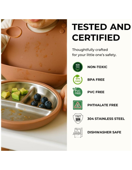 Juego de Alimentación para Bebés TOTS GROUND - Acero Inoxidable