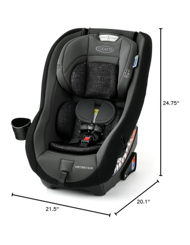 Asiento de auto convertible Graco Contender Slim, 2 modos, compacto
