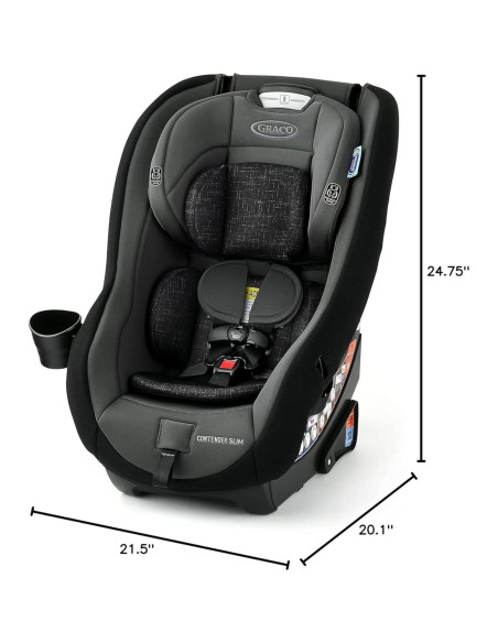 Asiento de auto convertible Graco Contender Slim, 2 modos, compacto