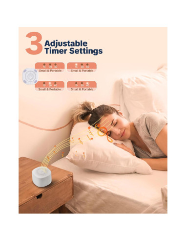 Máquina de Sonido Blanco YONSEN LT010 Portátil 20 Sonidos