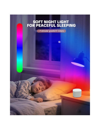 Máquina de Sonido Blanco YONSEN LT010 Portátil 20 Sonidos