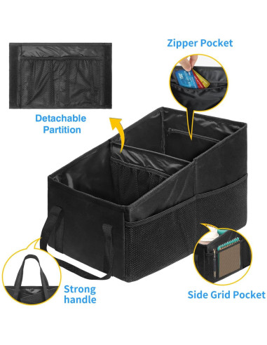 Organizador de Asiento de Auto Grekos Plegable con Bolsillos