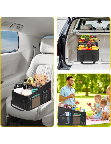 Organizador de Asiento de Auto Grekos Plegable con Bolsillos