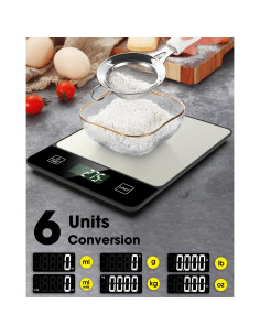 Balanza de Cocina Digital Mik-Nana 10kg 1g Precisión Negra 2