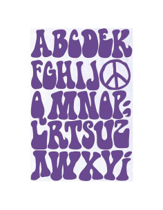 Letras de Planchar Moradas Iron 'Em 2" Dura-Felt para Tela