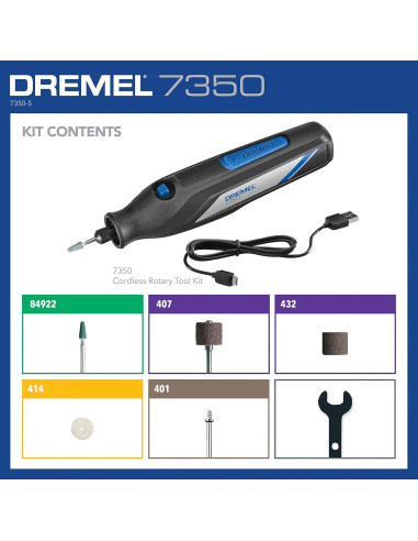 Dremel 7350-5 Herramienta Rotativa Inalámbrica 4V con Accesorios