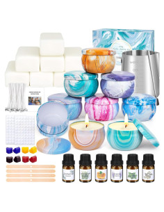 Kit de Fabricación de Velas OFUN - Cera de Soja Natural, 1.33kg