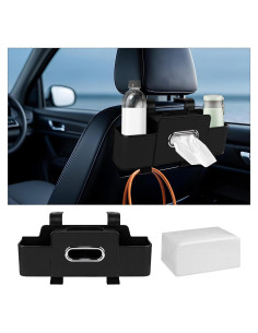 Organizador de Asiento Trasero de Coche Toresper Negro 4 Compartimentos