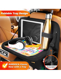 Organizador de Asiento de Coche SURDOCA con Bandeja Plegable 2