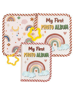 Álbum de Fotos para Bebés FYSUIMU Boho Arcoíris 17 Fotos 18x14 cm