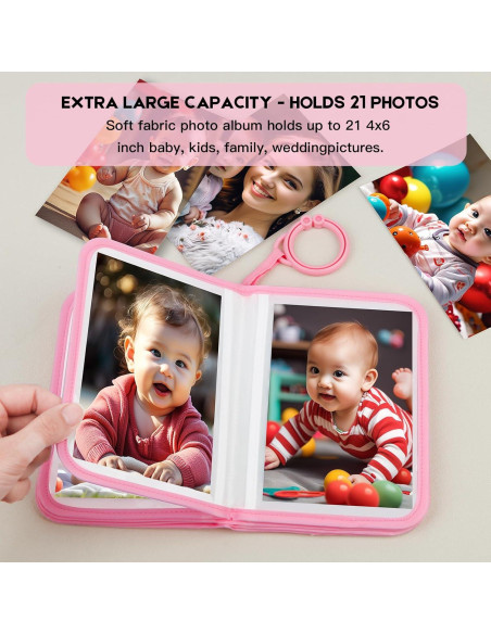 Álbum de Fotos para Bebé Niselity Rosa 21 Fotos 10x15 cm