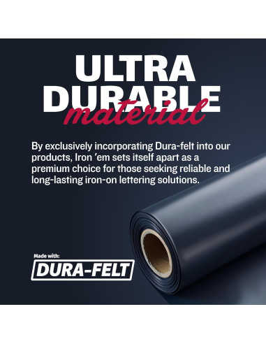 Letras de Planchar Naranja Iron 'Em 5.08 cm Dura-Felt 64 Piezas