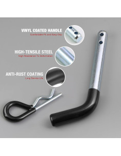 Pasador de Enganche de Remolque Jamiikury 1/2" Acero Galvanizado 2