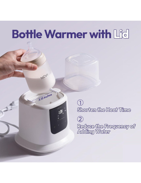 Calentador de Leche para Bebés NCVI 8 en 1 con Temporizador
