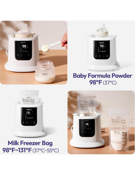 Calentador de Leche para Bebés NCVI 8 en 1 con Temporizador
