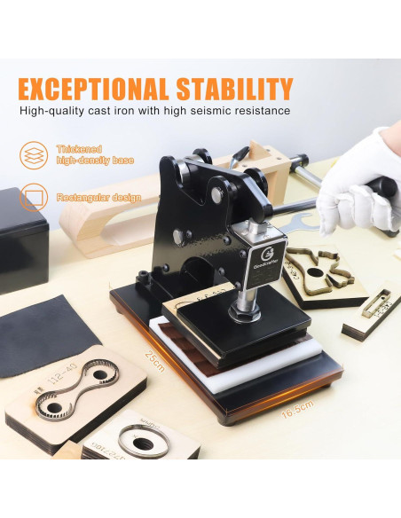 Máquina de Corte de Cuero Goodcrafter 1.2T Manual 20mm