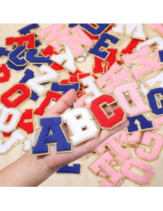 104 Parches Bordados Letras A-Z Geosar 6 cm Color Brillante 2