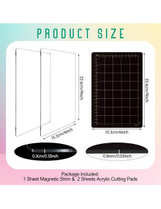 Conjunto de 3 Mats de Corte Threehoney 15.3 x 22.6 cm 2