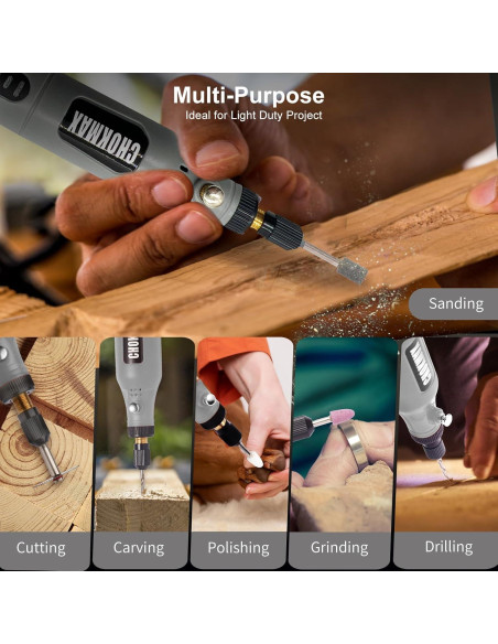 Herramienta Rotativa Inalámbrica CHOKMAX 3 Velocidades 72 Accesorios