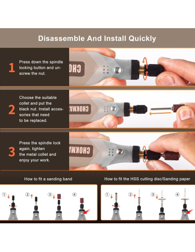 Herramienta Rotativa Inalámbrica CHOKMAX 3 Velocidades 72 Accesorios