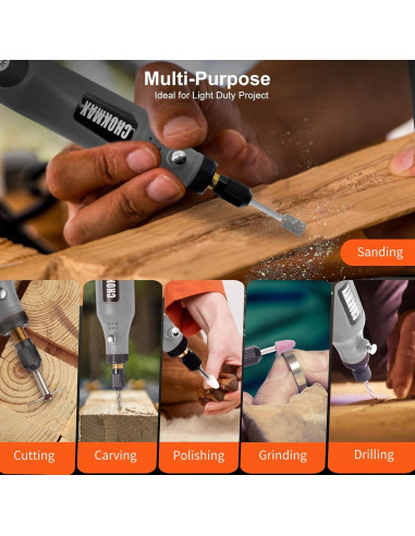 Mini Herramienta Rotativa Inalámbrica CHOKMAX 5 Velocidades 72 Accesorios