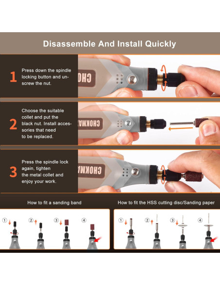 Mini Herramienta Rotativa Inalámbrica CHOKMAX 5 Velocidades 72 Accesorios