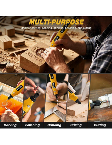 Herramienta Rotativa Inalámbrica Creddux 4.2V 71 Accesorios