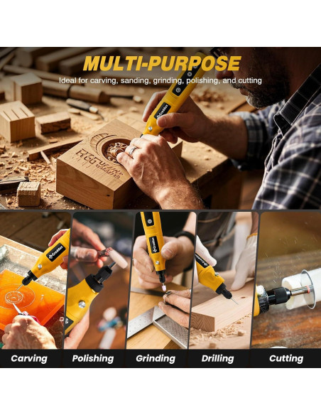 Herramienta Rotativa Inalámbrica Creddux 4.2V 71 Accesorios