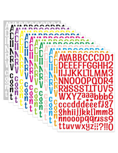 1512 Etiquetas de Alfabeto Vinilo ZJWZSLI 12 Hojas 29x21cm
