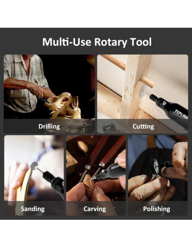 Herramienta Rotativa Inalámbrica YEPLING HJ102 3.7V 72 Accesorios